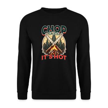 Camp-Chef hacken Sie es, als wäre es heiß - Unisex Pullover - Schwarz - Vorne - Alina (178cm) & Michal (187cm)