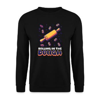 Bake Rolling In The Dough - Unisex Sweatshirt - black - Front - Alina (178cm) & Michal (187cm)