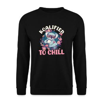 Koala Koalified To Chill - Unisex Sweatshirt - black - Front - Alina (178cm) & Michal (187cm)