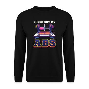 Accessoires pour imprimante 3D Découvrez mon ABS - Sweat-shirt Unisexe - noir - Devant - Alina (178cm) & Michal (187cm)