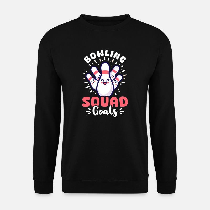 Bowling Bowling Squad Ziele - Unisex Pullover - Schwarz