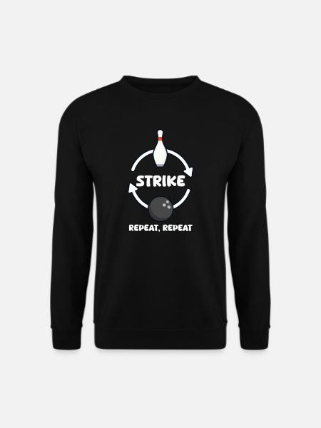 Bowling Strike, Repeat, Repeat - Unisex Sweatshirt - black
