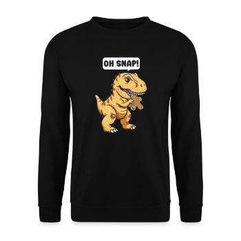Snap de Noël dinosaure ! - Sweat-shirt Unisexe - noir - Devant - Alina (178cm) & Michal (187cm)