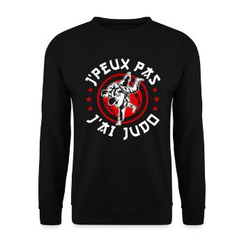 I can't I have judo - Unisex Sweatshirt - black - Front - Alina (178cm) & Michal (187cm)