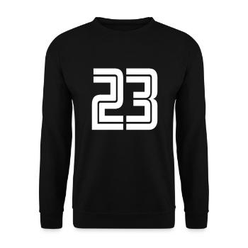 Jersey number 23 – 23 years anniversary gift - Unisex Sweatshirt - black - Front - Alina (178cm) & Michal (187cm)
