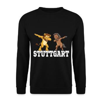 Stuttgarter Löwe Stute Pferd Stadt Schwabe - Unisex Pullover - Schwarz - Vorne - Alina (178cm) & Michal (187cm)