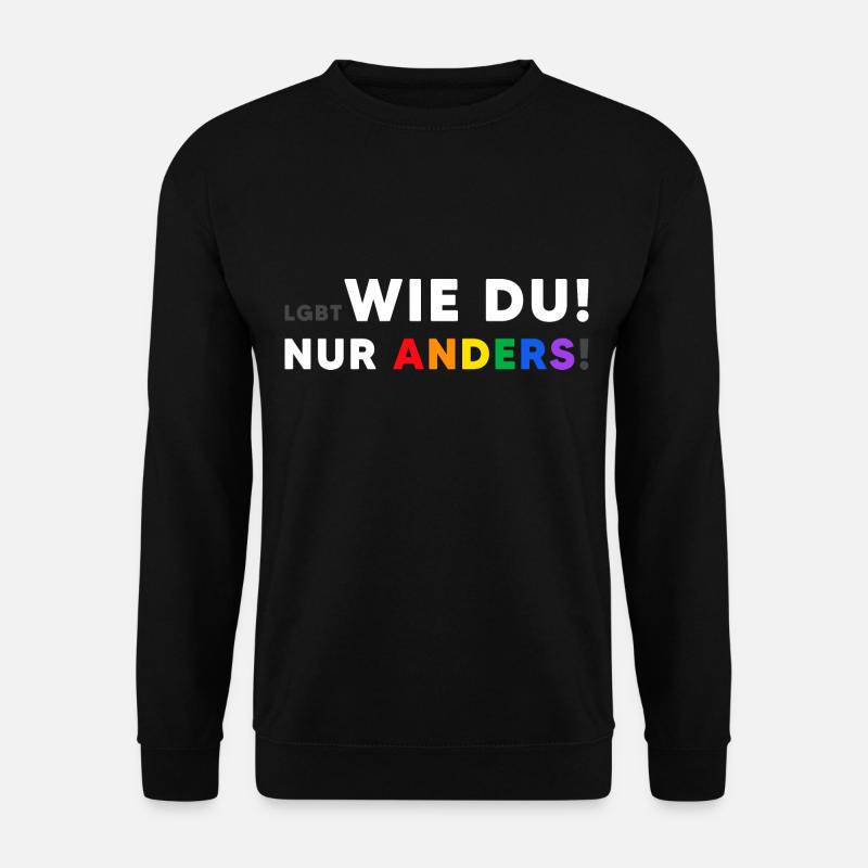 LGBT Regenbogen Mensch LGBTQ+ - Unisex Pullover - Schwarz