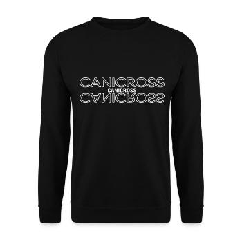 Canicross draught dog sport running with dog - Unisex Sweatshirt - black - Front - Alina (178cm) & Michal (187cm)