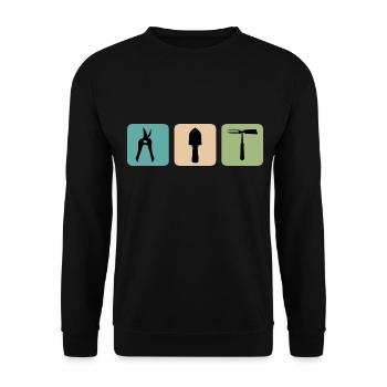 jardin plantes jardiniers jardinage jardin - Sweat-shirt Unisexe - noir - Devant - Alina (178cm) & Michal (187cm)