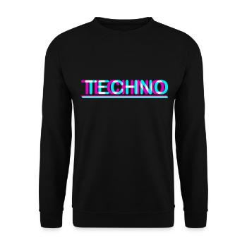 Techno Rave Festival Electro Musik Raver - Unisex Pullover - Schwarz - Vorne - Alina (178cm) & Michal (187cm)