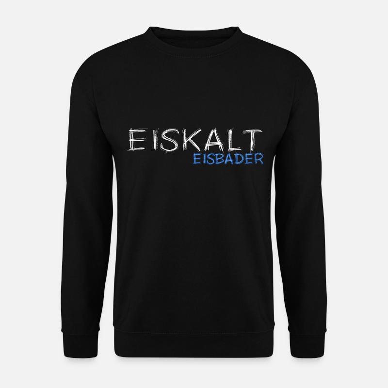 eiskalter Eisbader Winterschwimmen im Eisbad - Unisex Pullover - Schwarz