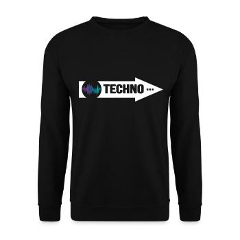 Rave Hard Beats Techno Ballern Village Disco Bass - Unisex Sweatshirt - black - Front - Alina (178cm) & Michal (187cm)