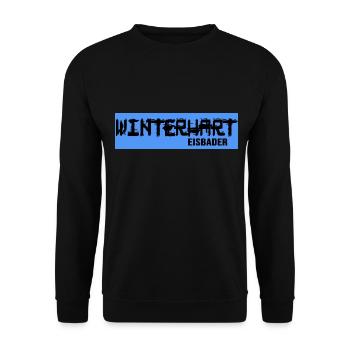 Winterschwimmer crazy eisbath Eisbaden - Unisex Pullover - Schwarz - Vorne - Alina (178cm) & Michal (187cm)