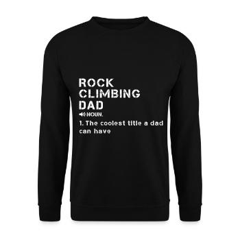 Rock climbing dad climbing enthusiast - Unisex Sweatshirt - black - Front - Alina (178cm) & Michal (187cm)