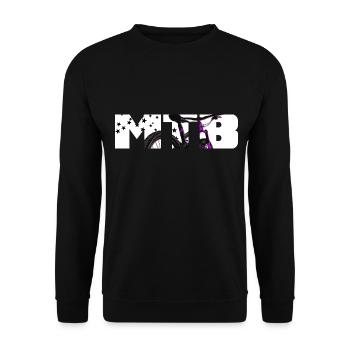 Mountain bike MTB downhill tour - Unisex Sweatshirt - black - Front - Alina (178cm) & Michal (187cm)