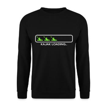 Kayak Canoe Paddling Kayak Loading - Unisex Sweatshirt - black - Front - Alina (178cm) & Michal (187cm)