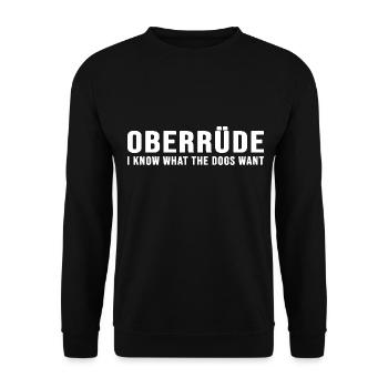 Hund Hundewiese Hundetrainer dog-memes Rüde Rudel - Unisex Pullover - Schwarz - Vorne - Alina (178cm) & Michal (187cm)