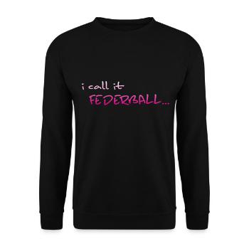 Federball Badminton crossminton - Unisex Pullover - Schwarz - Vorne - Alina (178cm) & Michal (187cm)