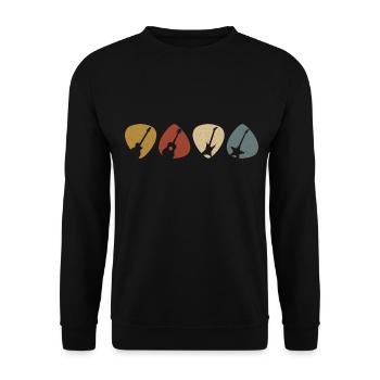 Guitare guitare guitare Cadeau vintage - Sweat-shirt Unisexe - noir - Devant - Alina (178cm) & Michal (187cm)