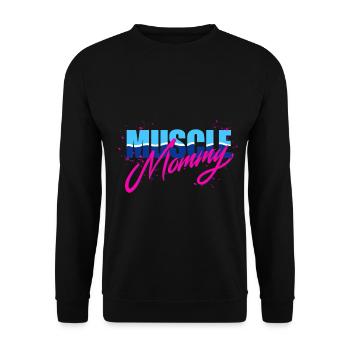 Muscle Mommy - Unisex Sweatshirt - black - Front - Alina (178cm) & Michal (187cm)