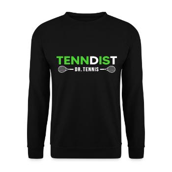Balle de match de tennis raquette de tennis « dr.tennis » - Sweat-shirt Unisexe - noir - Devant - Alina (178cm) & Michal (187cm)