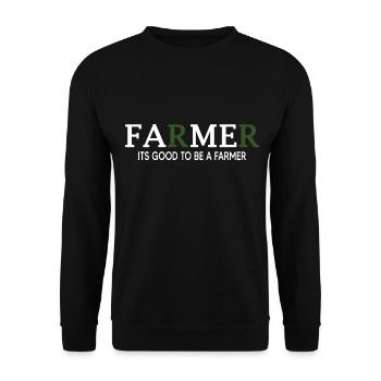 Tractor Tractor driver "Farmer-Fame" Farm - Unisex Sweatshirt - black - Front - Alina (178cm) & Michal (187cm)