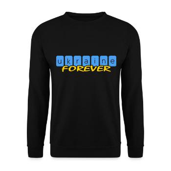 UKRAINE "ukraine forever" slava ukraini - Unisex Pullover - Schwarz - Vorne - Alina (178cm) & Michal (187cm)