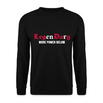 gymnastique musculation pas d’excuses « Leg Day » - Sweat-shirt Unisexe - noir - Devant - Alina (178cm) & Michal (187cm)