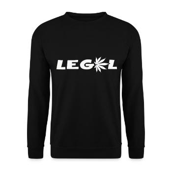 hanfblatt legal cannabis-club high indica weed - Unisex Pullover - Schwarz - Vorne - Alina (178cm) & Michal (187cm)