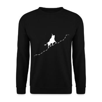 Bull Run Market Stock Trader - Unisex Sweatshirt - black - Front - Alina (178cm) & Michal (187cm)