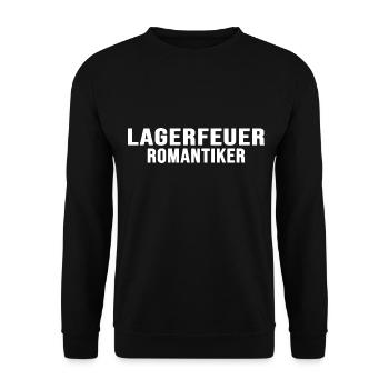 Lagerfeuer-Romantiker wild Bushcraft survival - Unisex Pullover - Schwarz - Vorne - Alina (178cm) & Michal (187cm)