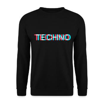 Techno Rave Festival Electro Musik Raver - Unisex Pullover - Schwarz - Vorne - Alina (178cm) & Michal (187cm)
