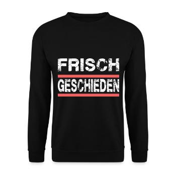 Frisch Geschieden für Geschiedene und Getrennte - Unisex Pullover - Schwarz - Vorne - Alina (178cm) & Michal (187cm)