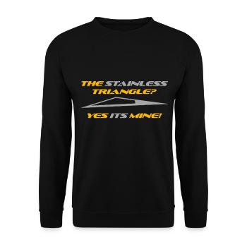 Triangle is mine!!! - Unisex Pullover - Schwarz - Vorne - Alina (178cm) & Michal (187cm)