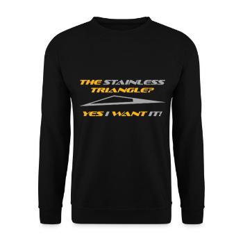 Triangle I want it!!! - Unisex Pullover - Schwarz - Vorne - Alina (178cm) & Michal (187cm)