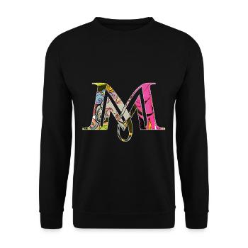 Magie Magic M | Tarot Design - Unisex Pullover - Schwarz - Vorne - Alina (178cm) & Michal (187cm)