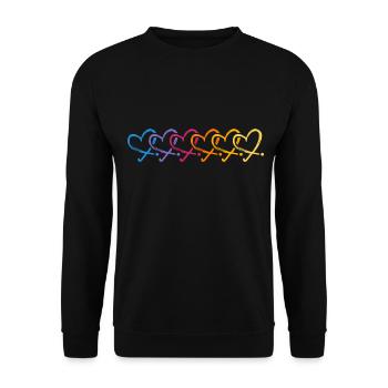 Hockey sur gazon Hockey Club de hockey « Hockey-love-herz » - Sweat-shirt Unisexe - noir - Devant - Alina (178cm) & Michal (187cm)