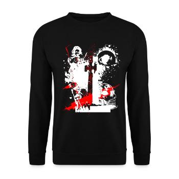 Tattoo Woman Trash Polka - Unisex Sweatshirt - black - Front - Alina (178cm) & Michal (187cm)