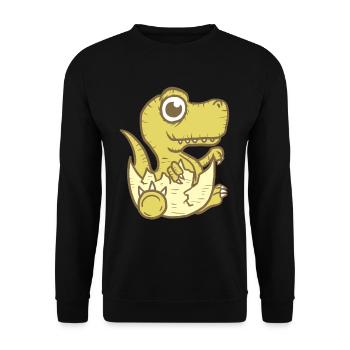 T-rex baby - Unisex Sweatshirt - black - Front - Alina (178cm) & Michal (187cm)