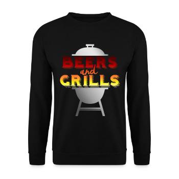 Beer and barbecue - Unisex Sweatshirt - black - Front - Alina (178cm) & Michal (187cm)