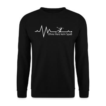 Handball T-Shirt mit Spruch - Unisex Pullover - Schwarz - Vorne - Alina (178cm) & Michal (187cm)