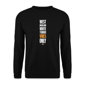 WEST HIGHLAND WHITE TERRIER - Unisex Pullover - Schwarz - Vorne - Alina (178cm) & Michal (187cm)