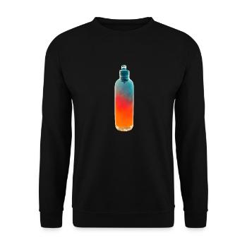 Wasserflasche Retro Sport - Unisex Pullover - Schwarz - Vorne - Alina (178cm) & Michal (187cm)