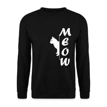 Cat Meow - Unisex Sweatshirt - black - Front - Alina (178cm) & Michal (187cm)