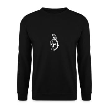Mask Helmet Sparta Warrior - Unisex Sweatshirt - black - Front - Alina (178cm) & Michal (187cm)