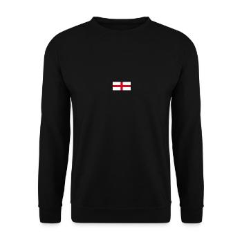 England Flag Logo - Unisex Sweatshirt - black - Front - Alina (178cm) & Michal (187cm)