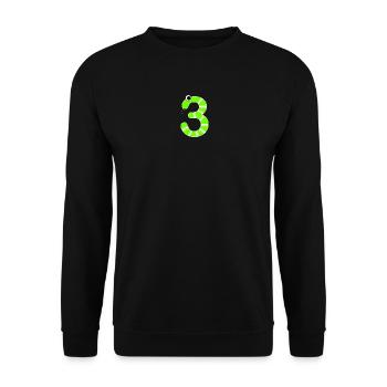 Zahl 3 Schlange Kinder - Unisex Pullover - Schwarz - Vorne - Alina (178cm) & Michal (187cm)