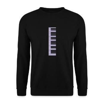 piano, piano keyboard - Sweat-shirt Unisexe - noir - Devant - Alina (178cm) & Michal (187cm)
