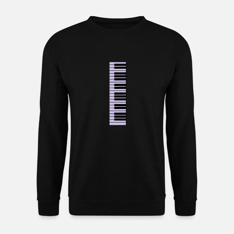 klaviertasten, piano, klavier, keyboard 2farbig - Unisex Pullover - Schwarz