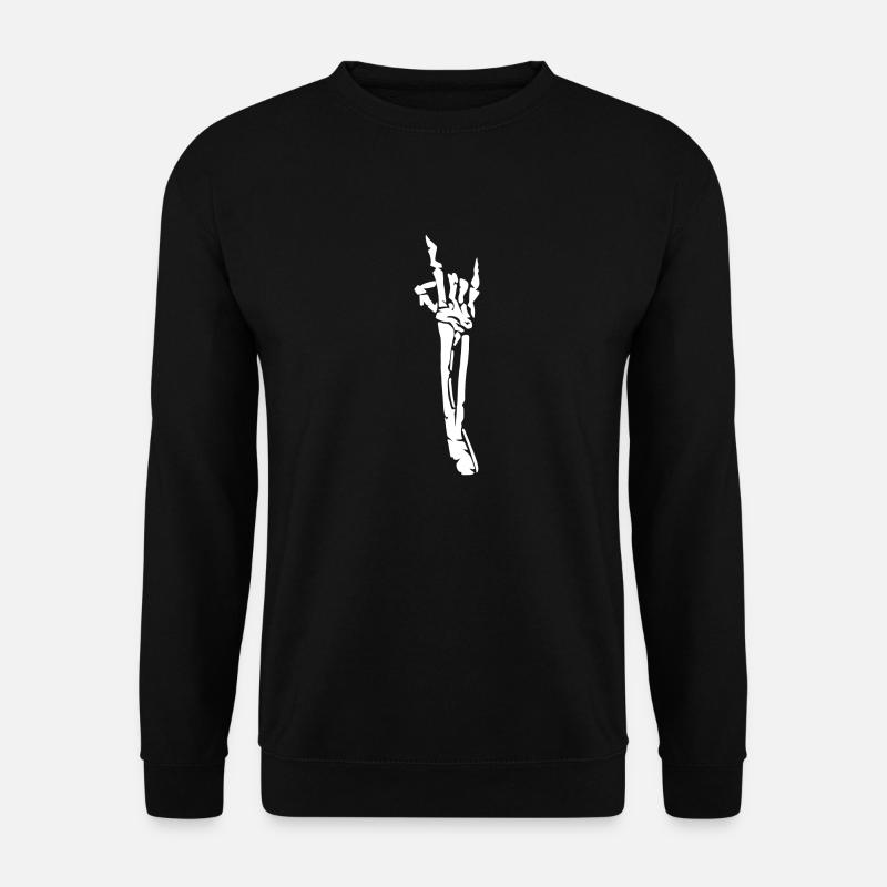 Devil's Horn Skeleton - Unisex Sweatshirt - black